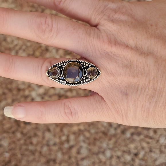 New Smoky Topaz Silver Ring. - Picture 5 of 10